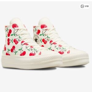 Converse Chuck Taylor All Star Lift Hi Cherry Pattern High-Tops🍒